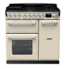 Rangemaster ESDL90DFPPCR/CM1 90cm Wide Dual Fuel Range Cooker - Pale Cream / Chrome - A Rated