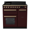 Rangemaster ESDL90EIPBOR/AB1 90cm Induction Range Cooker –Bordeaux / Antique Brass - A Rated