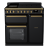 Rangemaster ESDL90EIPGBL/AB1 90cm Induction Range Cooker –Black Gloss /  Antique Brass - A Rated