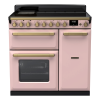 Rangemaster ESDL90EIPPPK/AB1 90cm Wide Induction Range Cooker - Pale Pink / Antique Brass - A Rated