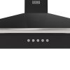 Stoves ST RICHMOND CHIM 100PYR BLK Chimney Hood