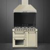 Smeg TR103P 100cm Victoria Dual Fuel Range Cooker Cream