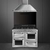 Smeg TR4110X-1 110cm Victoria Dual Fuel Range Cooker Stainless Steel