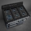Smeg TR93GR 90cm Victoria Dual Fuel Range Cooker Slate Grey