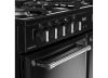 Belling BEL RCA FARMHOUSE 90DF BLK Dual Fuel Range Cooker