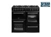 Belling BEL RCA FARMHOUSE 100DF BLK Dual Fuel Range Cooker