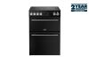 Belling PROV BEL FSA VISION 60EI BSS 60cm Electric Induction Twin Oven Cooker Black - Silver Steel A Rated