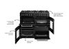 Belling BEL RCA FARMHOUSE 100DF BLK Dual Fuel Range Cooker