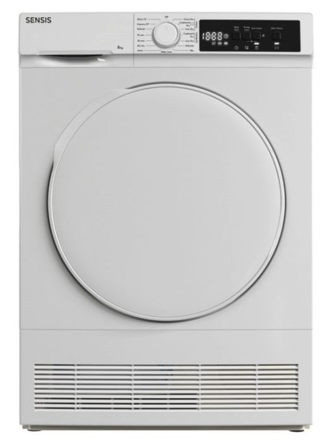 Sensis TDCF018BW 8kg Condenser Tumble Dryer - White