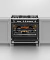 Fisher and Paykel OR90SCG6B1 90cm Series 9 Classic 5 Burner Dual Fuel Pyrolytic Freestanding Range Cooker Black