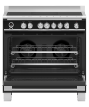 Fisher and Paykel OR90SCI6B1 90cm Series 9 Classic 5 Zone Induction Pyrolytic Range Cooker, 2 SmartZones - Black
