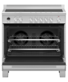 Fisher and Paykel OR90SDI6X1 90cm Series 9 Contemporary 5 Zone Induction Pyrolytic Range Cooker, 2 SmartZones, Stainless Steel